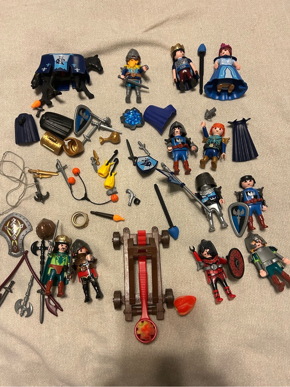 Large lot of Playmobil castle figures